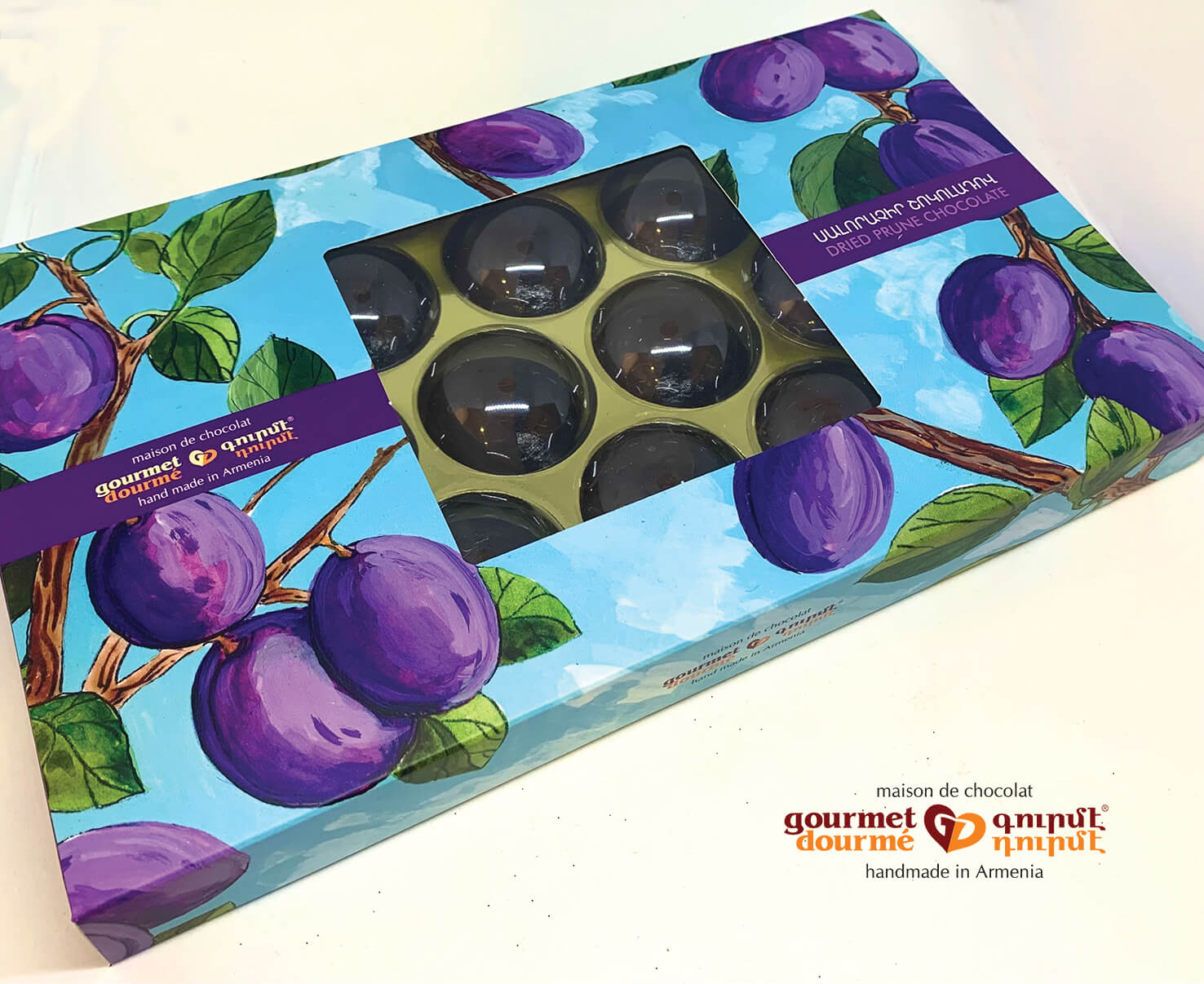 Dark Chocolate Dipped Plums Armenian Chocolates